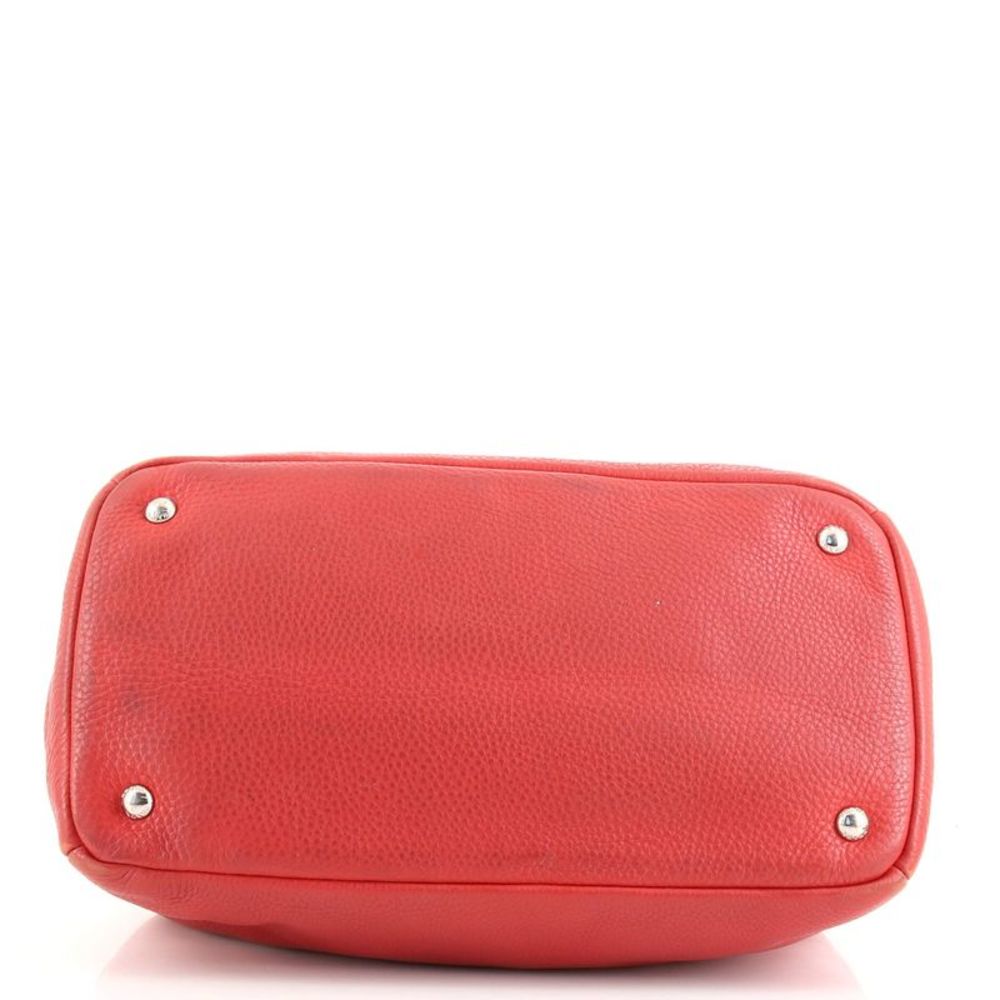 Prada Convertible Open Tote Vitello Daino Medium Red - Picture 4 of 10